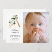 モノグラムの誕生の発表 案内状 (正面/裏面)