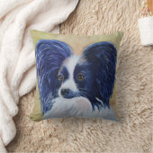 モノグラムの豪奢な黒PAPILLON クッション (ブランケット)