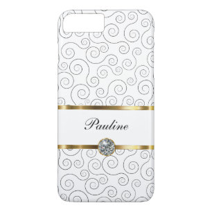 モノグラムの贅沢できらきら光るなスタイル iPhone 8 PLUS/7 PLUSケース
