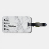 モノグラムの赤く、黒いおよび灰色の大理石 ラゲッジタグ (裏面横)