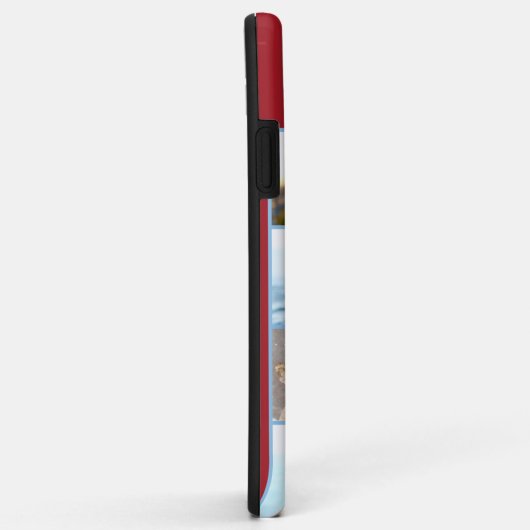 モノグラムの赤のコラージュ7枚 Case-Mate iPhoneケース (裏面/右)