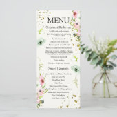 モノグラムの赤面&ホワイトローズ&金ゴールドスプラッシュ メニュー (スタンド正面)