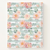 モノグラムの追加 |アリシアバラストライプパターン ノートブック (裏面)