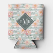 モノグラムの追加 |アリシアバラストライプパターン 缶クーラー (正面)