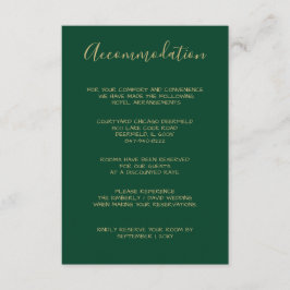 モノグラムの金ゴールドクレストグリーン宿泊カード エンクロージャーカード