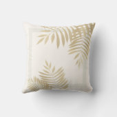 モノグラムの金ゴールドパーム離れツリー装飾用クッション クッション (裏面)