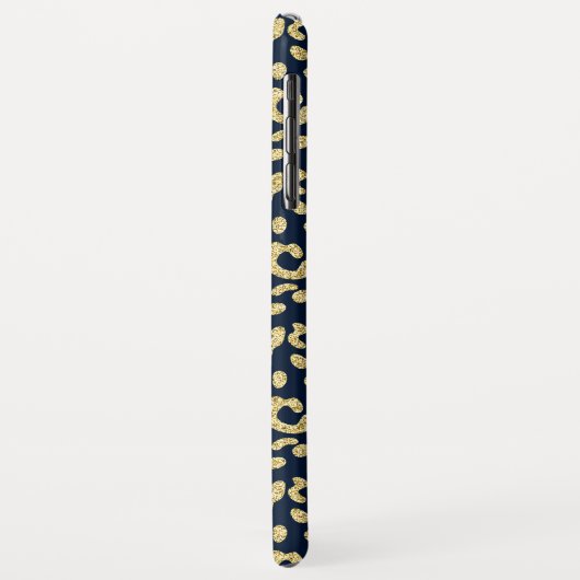 モノグラムの金ゴールドヒョウの皮の斑点 Case-Mate iPhoneケース (裏面/左)