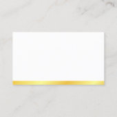 モノグラムの金ゴールドメタリックモダンルック 名刺 (裏面)