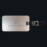 モノグラムの金ゴールド銀エレガントモダン ラゲッジタグ<br><div class="desc">モノグラムの金ゴールドSilver Look エレガント モダンテンプレートLagage Tag。</div>