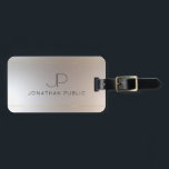 モノグラムの金ゴールド銀エレガントモダン ラゲッジタグ<br><div class="desc">モノグラムの金ゴールドSilver Look エレガント モダンテンプレートLagage Tag。</div>