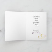 モノグラムの金ハートのバレンタインカード シーズンカード (内部)