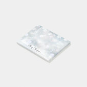 モノグラムの雪の休日 名前入り ポストイット (アングル)