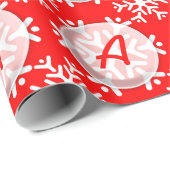 モノグラムの雪片 ラッピングペーパー (ロールコーナー)