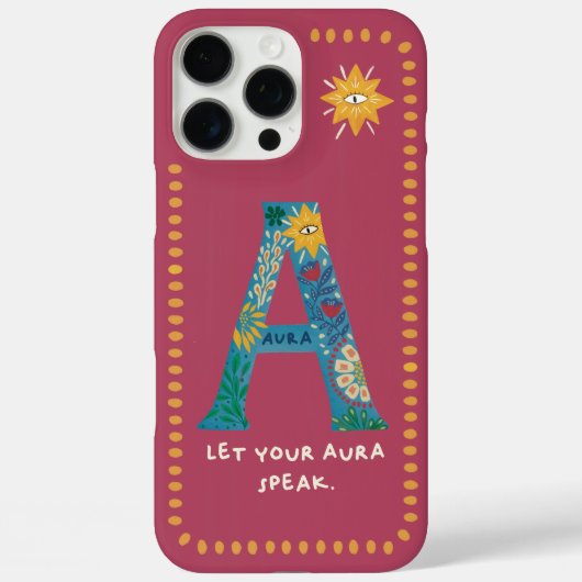 モノグラムの電話ケース – あなたのオーラを聞話く Case-Mate iPhoneケース (裏面)