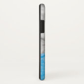 モノグラムの青いテクスチャ大理石 Case-Mate iPhoneケース (裏面/右)