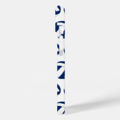 モノグラムの青い白いバレーボール模様 Case-Mate iPhoneケース (裏面 / 左)