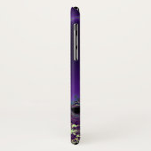 モノグラムの青い紫色のフラクタルのケルト族のハートの結び目 Case-Mate iPhoneケース (裏面/左)