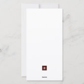 モノグラムの青と黒の雪の結晶 シーズンカード (裏面)