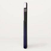 モノグラムの革の紫色の大理石 Case-Mate iPhoneケース (裏面/左)