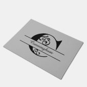 モノグラムの飾り文字C (名前付き) ドアマット (アングル)