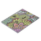 モノグラムの鮮やかフローラ芸術的 ノートブック (左側)