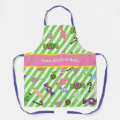 モノグラムの鮮やか飴模様 エプロン (正面)