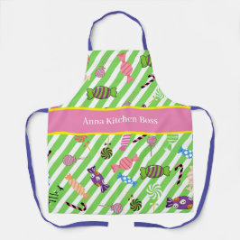 モノグラムの鮮やか飴模様 エプロン