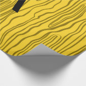 モノグラムの黄色くフェイクなbois ラッピングペーパー (角)