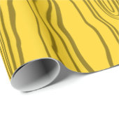 モノグラムの黄色くフェイクなbois ラッピングペーパー (ロールコーナー)