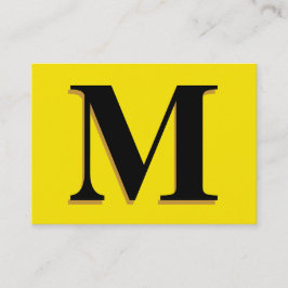 モノグラムの黄色 名刺