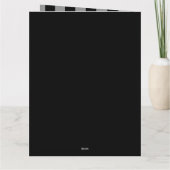 モノグラムの黒市松模様に カード (裏面)