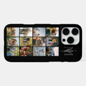 モノグラムの12枚フォトコラージュ iPhoneケース (裏面横)