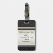 モノグラムの3名のエグゼクティブメンパーソナライズされたズ ラゲッジタグ (裏面縦)