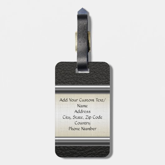 モノグラムの3名のエグゼクティブメンパーソナライズされたズ ラゲッジタグ (裏面縦)