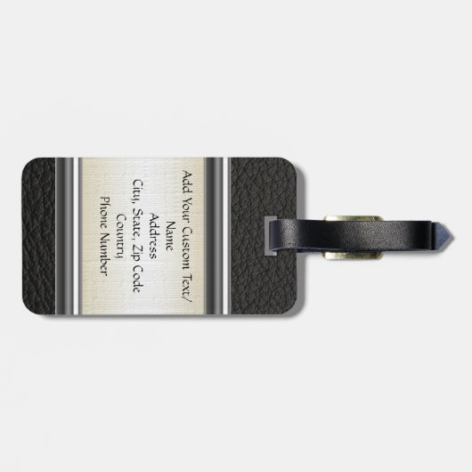 モノグラムの3名のエグゼクティブメンパーソナライズされたズ ラゲッジタグ (裏面横)