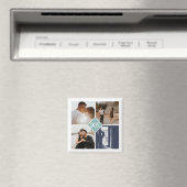 モノグラムの4フォトカスタムコラージュパーソナライズされた マグネット (インサイチュ (食洗機))