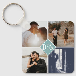 モノグラムの5フォトカスタムコラージュパーソナライズされた キーホルダー