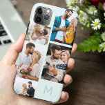 モノグラムの5フォトコラージシーフオム iPhone 11 PRO MAXケース<br><div class="desc">カスタマイズiPhoneケースとイニシャル数々の、写真コラージュとシーフォームの背景。この写真テンプレートは、右上から時計回りに動作する写真を追加する準備ができている。フォトコラージュは、ランドスケープとポートレートのフォーマットを使用し与えて、スロットに写真を配置すお気に入りのる様々なオプシ最高のョンを提供する。私たちの店を参照して代替のスタイルや色を探しなさい。</div>