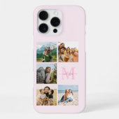 モノグラムの5枚写真コラージュ iPhoneケース (裏面)