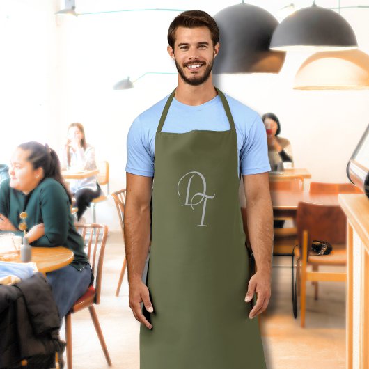 モノグラムの – オリーブ エプロン