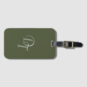 モノグラムの – オリーブ ラゲッジタグ (正面横)