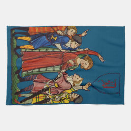 モノグラムの キッチンタオル