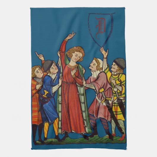 モノグラムの キッチンタオル (縦)