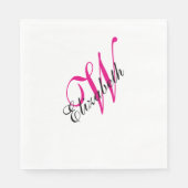 モノグラムの スタンダードランチョンナプキン (正面)