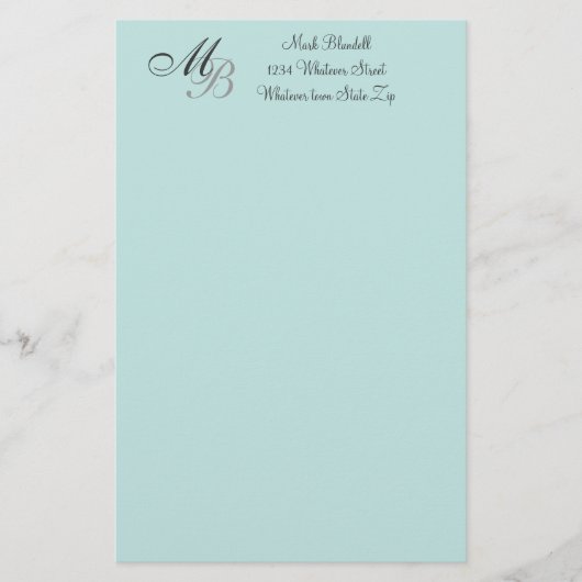 モノグラムの 便箋 (正面)