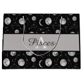 モノグラムの〔占星術の〕十二宮図ムーン抱き枕 ラージペーパーバッグ (正面)