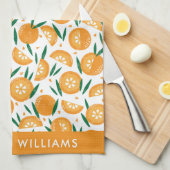 モノグラムの，名前， キッチンタオル (四つ折り)