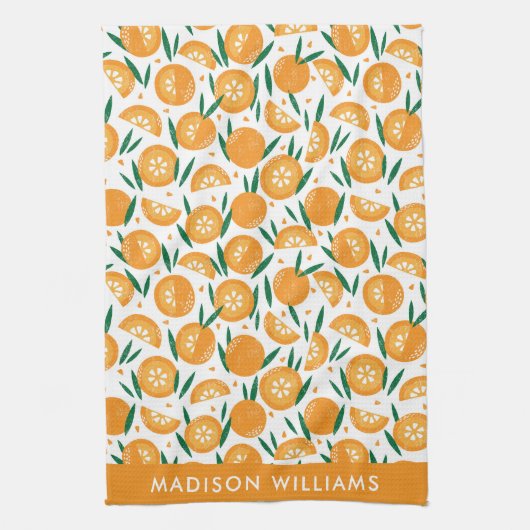 モノグラムの，名前， キッチンタオル (縦)