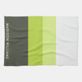 モノグラムの，名前， キッチンタオル (横)