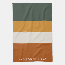 モノグラムの，名前， キッチンタオル